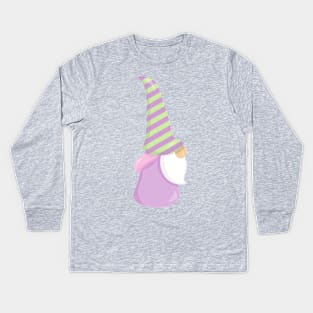 Cute Gnome, Garden Gnome, Little Gnome, Beard, Hat Kids Long Sleeve T-Shirt